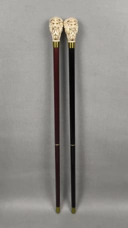 Antique Resin Lion Head Walking Stick Red Wood Detachable Walking Cane Elegant Decorative Party Accessory for Men And Women