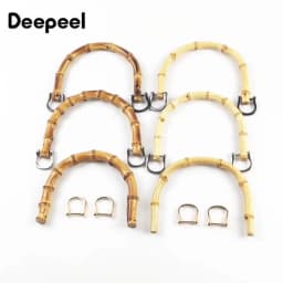2/4Pcs Deepeel 12cm Natural Bamboo Bag Handles for Women Handbag Handle Purse Frame DIY Handmade Making Bags Replace Accessories