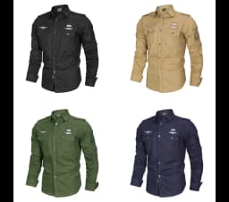 Spring Autumn Men Long Sleeve Cargo Polo Shirt Men Casual Fashion Cotton Shirt Men Tactic Military Embroidery Tops Plus Size 6XL