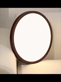 Modern LED Ceiling Light Circular Ultrathin Wood Grain Walnut Decorative Light Bedroom Dining Room Living Room Indoor Home Light