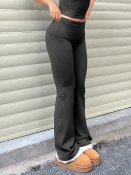 3pcs/Set Women's Yoga Pants - Elastic High-Waist Flare/Bootcut Leggings for Gym/Workout/Casual