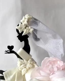 6PCS High Heel Girl Elegant Woman Silhouette Pattern Cake Topper Attractive Creative Cupcake Toppers Dessert Picks For Wedding
