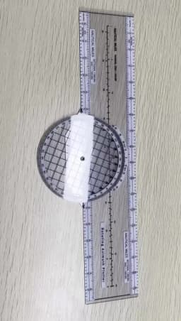 1pc Aviation Aircraft Navigation Plotter 360 Degrees Rotating Aviation Plotter Slide Ruler ABS Transparent