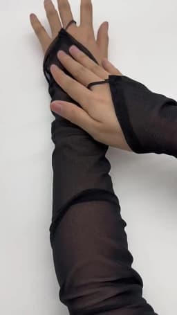 50cm Candy Color Elasticity Mesh Thin Transparent Hook Finger Long Gloves Women Sexy Party Cosplay Elegant Etiquette Opera Perfo
