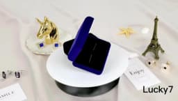 High-end Flocked Cufflink Box Men's Business Gift Box Stud Packaging Flip-top Velvet Storage Box Wedding Souvenir Gift Box