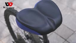 WEST BIKING Comfortable Bicycle Saddle Double Shock Absorption Commuter Cycling Seat High Elastic Widen MTB Road Bike Cushion