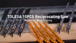 TOLESA 10PCS Reciprocating Saw Blades for Wood Pruning PVC Cutting for Metal Cutting Sawzall Blades for Window Door Demolition