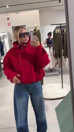Guobioziy 2026 Autumn Women's Short Thick Jacket Stand Collar with Drawstring Hem Zipper Long Sleeve Loose Casual Pocket Coat