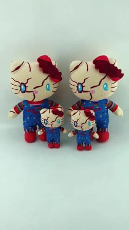 2026  Cute Halloween Creative Plush Toy Clown Resurrection Ghost Baby Chacy Chucky Plush Doll Kids Birthday Gift