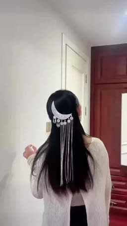 1pc Hanfu Accessories Long Tassel Back Hairpin Ancient Style Hairpin Warring States Robe Wei and Jin Style Headdress