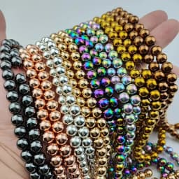 A+ Natural Stone Non-Magnetic Hematite Round Loose Spacer Beads For Jewelry Making DIY Beaded Bracelet Neckalce 2 3 4 6 8 10mm