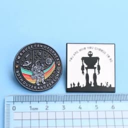 I'm a Huge Fan of Space Enamel Pin - Cartoon Astronaut & Rainbow Lapel Badge for Backpack DIY Gift