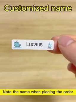 Personalized Waterproof Name Stickers for School - Custom Tags for Kids Backpacks, Lunch Boxes & Bottles, Durable DIY Labels