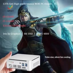 Newest Intel Core 13th Gen Mini PC I5-1340P/i7-1355U Intel Iris X Win11 12Core 16Threads WiFi6 DDR5 Type-C 3 Screen Outputs