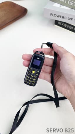 SERVO B25 Ultra Mini Mobile Phone 2 SIM Standby 2G Network Call Recording Magic Voice Blacklist Feature Smaller Backup Cellphone