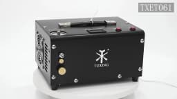 TUXING 300Bar 4500Psi 12V PCP Air Compressor High Pressure Compressor with 12V Portable Power Adapter Auto-stop TXET061/TXET062