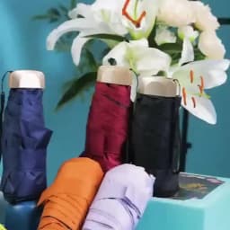 1Pc 55% Off Mini Sun Umbrella Pocket Rain Umbrella Vinyl Folding UV Ultraviolet Protection Sun Shade Pocket Parasol Capsule