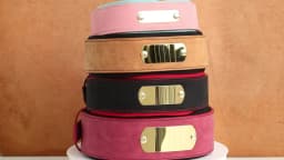 Customized Engraved Dog Collar Wide Leather Dog Collar Large Soft Padded Pet Dog Collars For Medium Large Dogs Free Engraving
