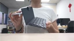 JOMAA Folding Phone Keyboard,Portable Rechargeable Keyboard Foldable Bluetooth Wireless Keyboard with Stand Holder