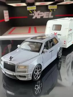 1/32 Rolls Royce Cullinan RV Car Model Alloy Diecast Off-road Vehicle Toy With Sound and Light Camping Car Model For Boys Gifts