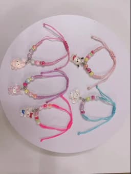 Cute KT Cat Kumi Adjustable Hand Woven Polyester Cartoon Character Charm Rope, Gifts, Festivals, Parties, Travel Rewards