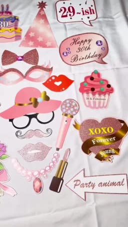 33Pcs 16 18 21 30 40 50 60 Year Old Photo Booth Props For Girl Women Adult Birthday Party Photobooth Props Anniversary Supplies