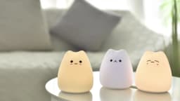 LED Colorful Night Light Animal Cat Silicone Soft Cartoon Baby Nursery Lamp for Gift Dropshipping
