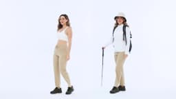 TACVASEN Womens Hiking Pants Lightweight Quick Dry UPF 50 Travel Pants Water Resistant Elastic Waist Golf Pants With Zip Pockets