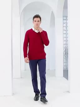 Cashmere Cotton Blend Classic V-Neck Sweater Men Pullover 2025 Autumn Winter Business Casual All-match Knitted Jumper Pull Homme