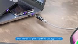 16-Pin USB C to Type C Magnetic OTG Adapter PD240W USB C Fast Charging Data Converter for iPhone 15 MacBook Pro Samsung Xiaomi