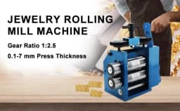 Jewelry Rolling Mill Machine Gear Ratio 1:2.5 Wire Roller Mill 0.1-7mm Press Thickness Manual Combination Rolling Mill