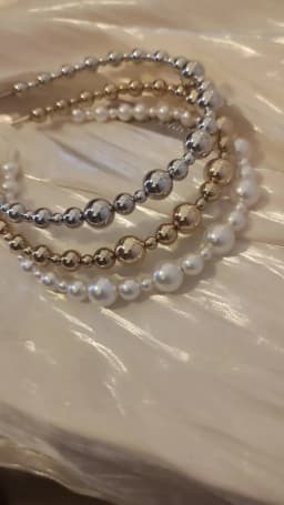 Korean Good Quality Pearl Gold Silver Headband Minimalist and Versatile Hair Bands Women Girls Hair Accessories