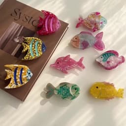 NEW Eco-Friendly Acetate Cute Fish Collection Hair Claw Colorful Underwater Animals Hair Claw Clips Hair Accessories for Women