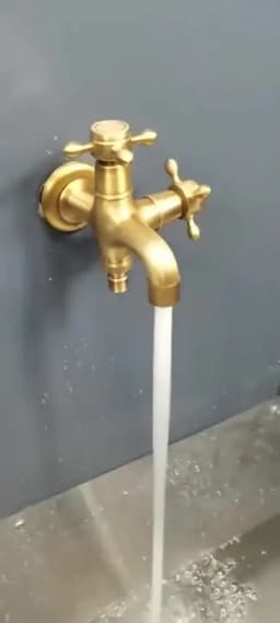 High Quality Total Brass Brushed Double Using Washing Machine Faucet Bathroom Corner Faucet Tap Garden Outdoor Tap