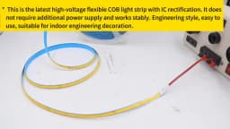 5m 10m 15m 20m COB LED Strip 110V 220V 240LEDs/m No Need Driver Not Waterproof 8mm PCB Width Flexible Tape Warm Natural White