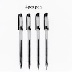 4 Pcs/set 0.28mm Ultra Fine Gel Pen Creative Large Capacity Black Ink Signature Pen Student Writing Supplies Stationery Gifts