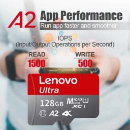 Lenovo High Speed Micro SD Memory Card 512GB 4K Full HD Video Compatible with Phone GoPro Action Camera 64GB 128GB 256GB