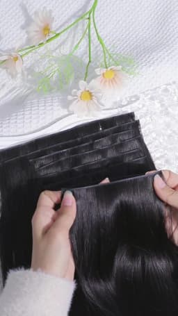 Invisible PU Clip In Human Hair Extension Seamless Tape Weft Thin and Soft Tape Weft 7Pcs/set 12-24inch 100G 120G Clip on Hair