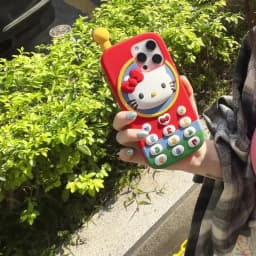Phone Case for iPhone 17 Pro Max 16 15 14 13 Pro 12 Pro Max 3D Cartoon Hello Kitty Retro Phone Stereoscopic Soft Silicone Cover