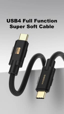 Hagibis USB C to USB C Cable 240W PD3.1 USB4 80Gbps 8K@60Hz Soft Fast Charging Cord for Macbook Pro iPad iPhone Laptop Dell XPS