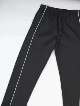 High Street Style Printed Color Blocked Drawstring Trousers Wide Leg Casual Pants Men's Trendy Straight Leg Athletic Sweatpants