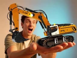 Mini RC Excavator Loader 1/50 970 520 Excavator 636 Loader Electric Simulation Model Metal Track Light Sound System RC Toy Gift