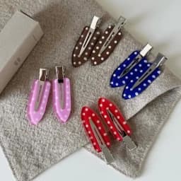 Korean Niche Design Sense Color Point Drill Acetic Acid Hairpin Women's Side Bangs Clip Duck Bill Clip Hairpin Clip Headdress