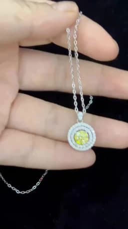 1 CT Real D Color VVS Moissanite Pendant Necklace For Women Red Blue Color Moissanite 925 Sterling Silver Wedding Fine Jewelry
