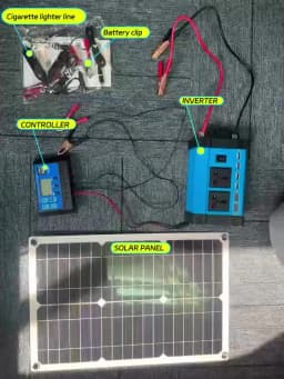 6000W Solar Power Complete Kit 12V To 220V Inverter 30A Controller 2*300W Panel System for Home/RV/Camping Full House Generator
