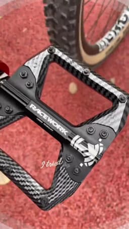 RACEWORK Bicycle Pedals 3 Bearings Mountain Road Bike Carbon Fiber Coating Ultralight Flat Pedal MTB Aluminum Alloy Nylon Pedal
