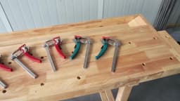 ALLSOME 2pcs Ratcheting Table Clamps, Quick Release Track Saw Clamps, Guide Rail Clamp for MFT Table and Guide Rail System