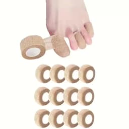 5 Rolls of Self-Adhesive Toe Protectors——Elastic Fabric, Prevents Friction from High Heels and Shoes, Breathable and Portable, Suitable for Outdoor, Sports, Travel, Office, and Home Use