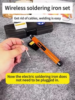 USB Soldering Iron Mini Small Soldering Iron Set Portable Household Type-C Interface 600mAh Battery Adjustable Temperature