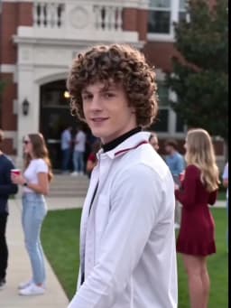 Brown Curly Short African-Style Wig, Suitable for Men, California Style, Role-Playing Costume Synthetic Fiber Material Wig
